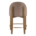 Torino Fabric Upholstered Counter Stool in Brown