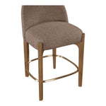 Torino Fabric Upholstered Counter Stool in Brown