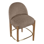 Torino Fabric Upholstered Counter Stool in Brown