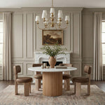 Atelier Vegan Leather Upholstered Dining Chair in Brown