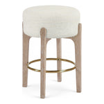Torino Fabric Upholstered Counter Stool in Cream