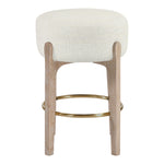 Torino Fabric Upholstered Counter Stool in Cream