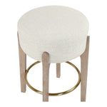 Torino Fabric Upholstered Counter Stool in Cream