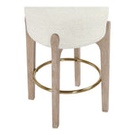 Torino Fabric Upholstered Counter Stool in Cream