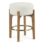 Torino Fabric Upholstered Counter Stool in Cream