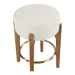 Torino Fabric Upholstered Counter Stool in Cream