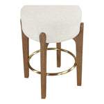 Torino Fabric Upholstered Counter Stool in Cream