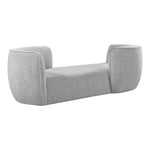 Hilton Boucle Fabric Upholstered Chaise Lounge in Grey