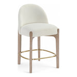 Torino Fabric Upholstered Counter Stool in Cream