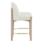 Torino Fabric Upholstered Counter Stool in Cream