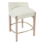 Torino Fabric Upholstered Counter Stool in Cream
