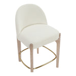 Torino Fabric Upholstered Counter Stool in Cream
