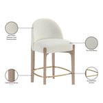 Torino Fabric Upholstered Counter Stool in Cream