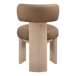 Atelier Vegan Leather Upholstered Dining Chair in Brown