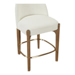 Torino Fabric Upholstered Counter Stool in Cream