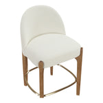 Torino Fabric Upholstered Counter Stool in Cream