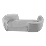 Hilton Boucle Fabric Upholstered Chaise Lounge in Grey