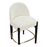 Torino Fabric Upholstered Counter Stool in Cream