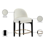 Torino Fabric Upholstered Counter Stool in Cream