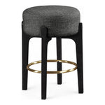 Torino Fabric Upholstered Counter Stool in Black
