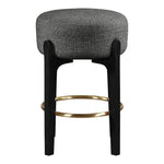 Torino Fabric Upholstered Counter Stool in Black
