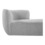 Hilton Boucle Fabric Upholstered Chaise Lounge in Grey