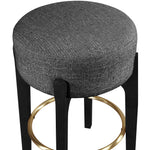 Torino Fabric Upholstered Counter Stool in Black