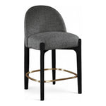 Torino Fabric Upholstered Counter Stool in Black