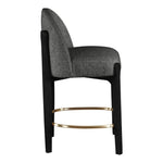 Torino Fabric Upholstered Counter Stool in Black