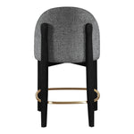 Torino Fabric Upholstered Counter Stool in Black
