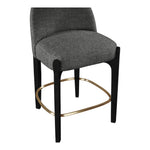 Torino Fabric Upholstered Counter Stool in Black