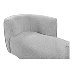 Hilton Boucle Fabric Upholstered Chaise Lounge in Grey
