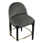 Torino Fabric Upholstered Counter Stool in Black