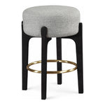 Torino Fabric Upholstered Counter Stool in Grey