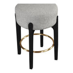 Torino Fabric Upholstered Counter Stool in Grey