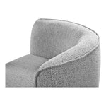 Hilton Boucle Fabric Upholstered Chaise Lounge in Grey