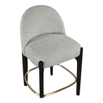 Torino Fabric Upholstered Counter Stool in Grey