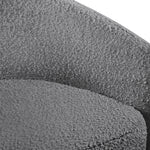 Hilton Boucle Fabric Upholstered Chaise Lounge in Grey