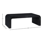 Toulon Oak Veneer Coffee Table in Black