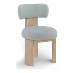 Atelier Vegan Leather Upholstered Dining Chair in LtBlu
