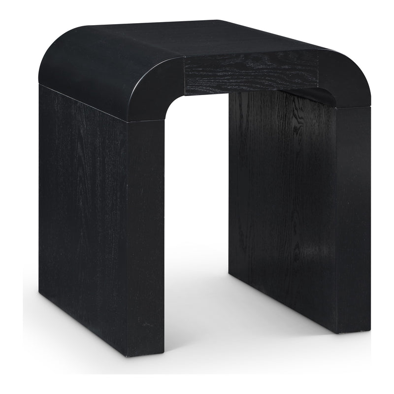 Toulon Oak Veneer End / Side Table in Black