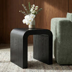 Toulon Oak Veneer End / Side Table in Black