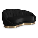 Shelly Velvet Upholstered Chaise Lounge in Black