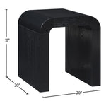 Toulon Oak Veneer End / Side Table in Black
