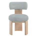 Atelier Vegan Leather Upholstered Dining Chair in LtBlu