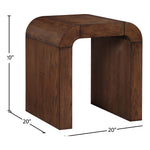 Toulon Oak Veneer End / Side Table in Brown