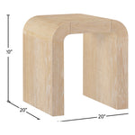Toulon Oak Veneer End / Side Table in Natural