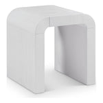 Toulon Oak Veneer End / Side Table in White