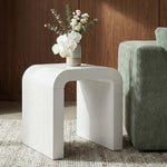 Toulon Oak Veneer End / Side Table in White