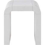 Toulon Oak Veneer End / Side Table in White